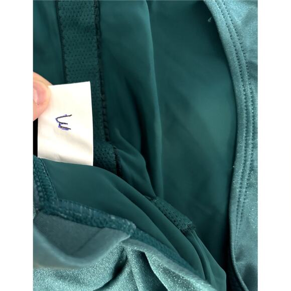 Andie The Tulum Satin One Piece in Teal Ceramic M - Picture 5 of 5